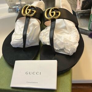 Gucci Marmont GG sandal black 38.5